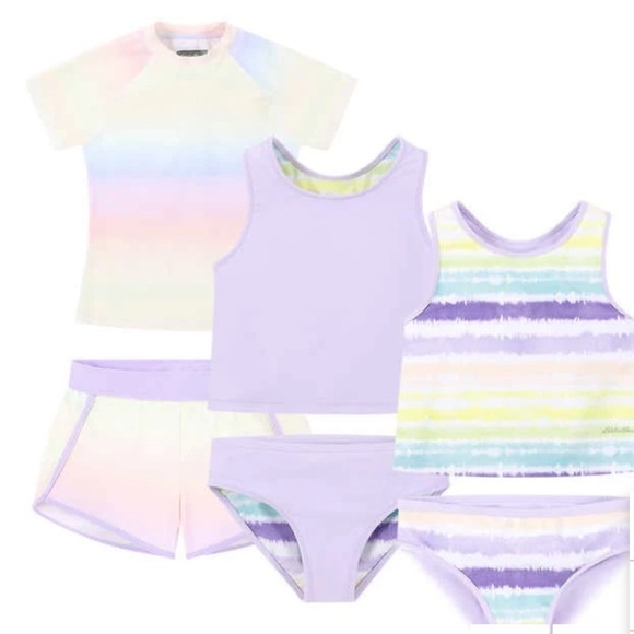 NWT Eddie Bauer 4 piece reversible swimsuit/tankini set